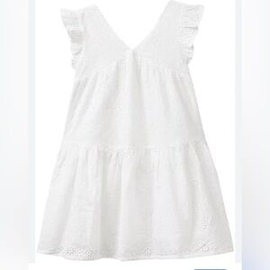 United Colors of Benetton Girls White V-Neck Dress
Size L (140 cm). 8-9 yrs old